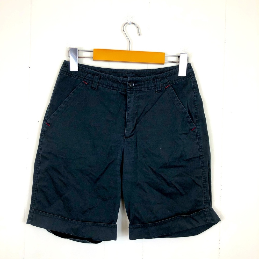 Esprit High Rise Black Khaki Shorts Sz 2